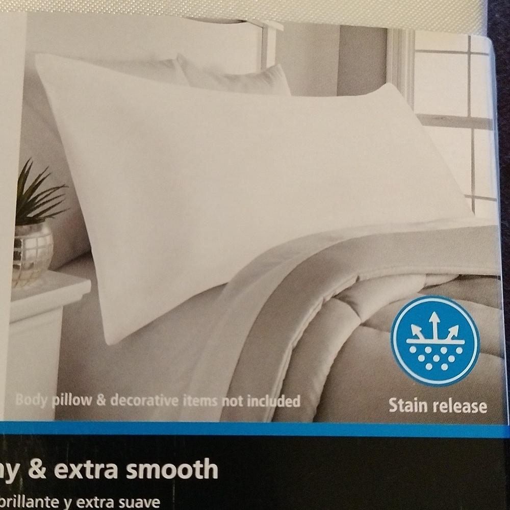Mainstays White Satin Body Pillow Cover